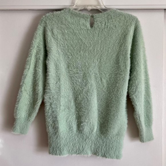 Anthropologie Rosie Neira Aubade Crew Neck Sweater Size XS Mint Green - Picture 10 of 12